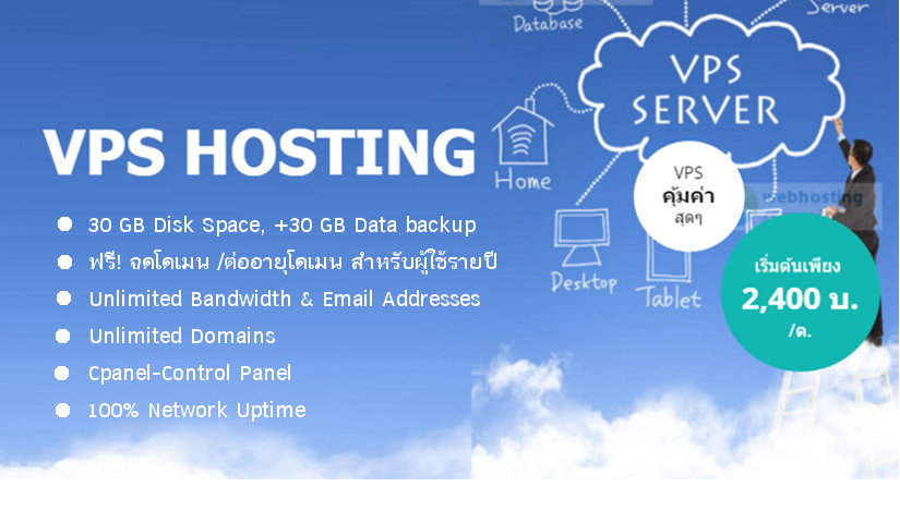 VPS Hosting-Versual Private Server (vPS) เซิร์ฟเวอร์ส่วนตัวเสมือนจริง ecomsiam.com บริการ Vps server ไม่จำกัดจำนวนว็บไซต์...PRIVATE Name Servers ไม่จำกัดแบนด์วิด...ไม่จำกัดโดเมน (Addon host),ไม่จำกัดอีเมล์...FULL Root Access เข้าใช้งานโดยใช้สิทธิ Root...และอื่นๆอีกมากมาย